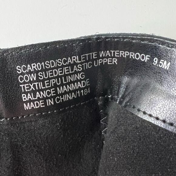 Blondo Waterproof Scarlette Black Suede Heeled Ankle Boots 9.5 - Picture 10 of 10